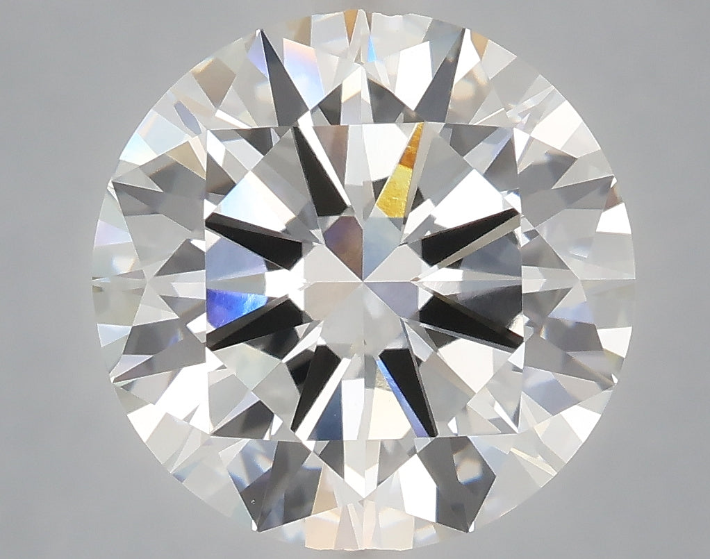 6.04 carat round lab grown diamond F color VVS2 clarity