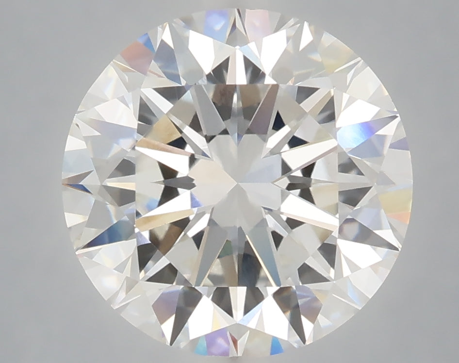 5.03 carat round lab grown diamond E color VVS2 clarity