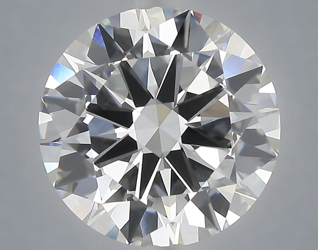 6.01 carat round lab grown diamond F color VVS2 clarity