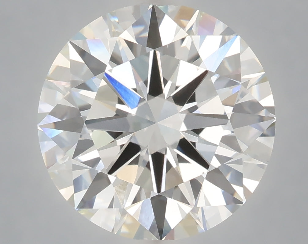 6.04 carat round lab grown diamond F color VVS2 clarity