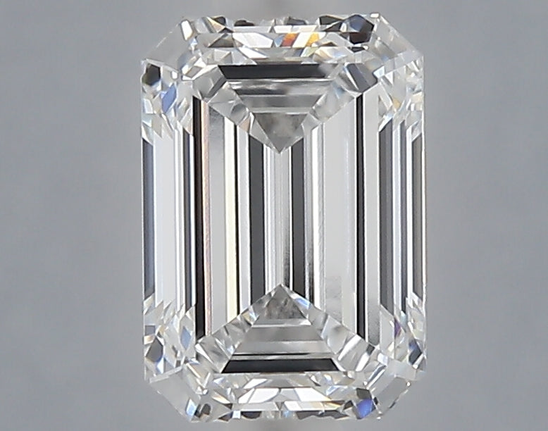 1.58 carat emerald lab grown diamond D color VVS1 clarity