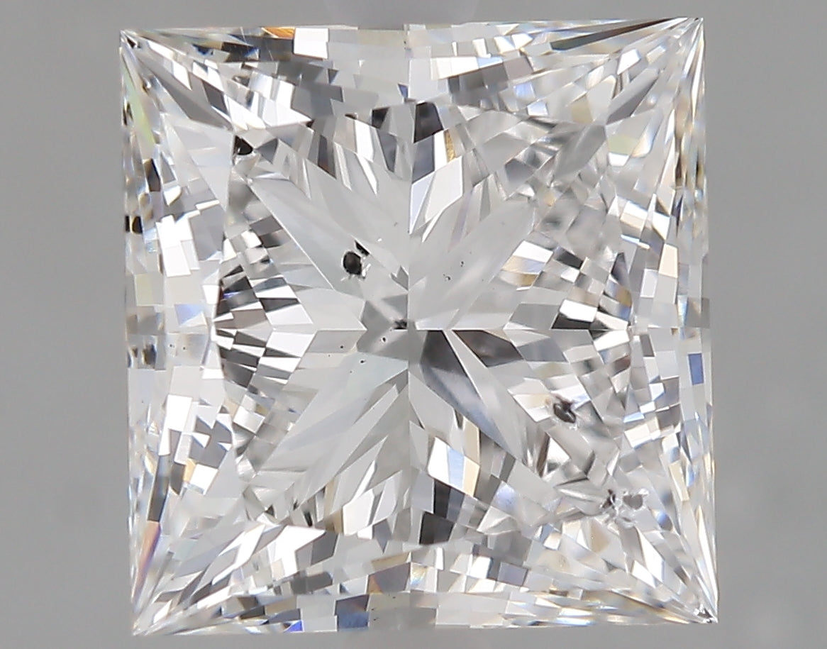 3.56 carat princess lab grown diamond E color SI1 clarity