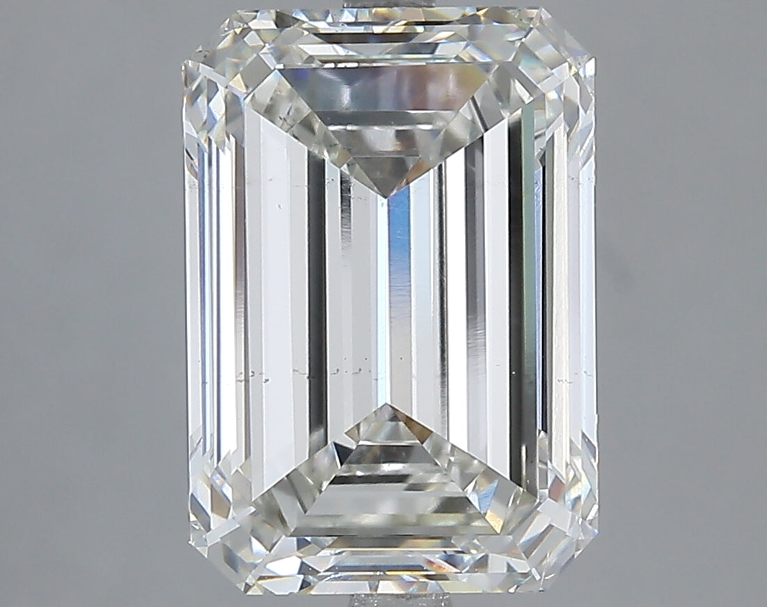 5.01 carat emerald lab grown diamond G color VS2 clarity