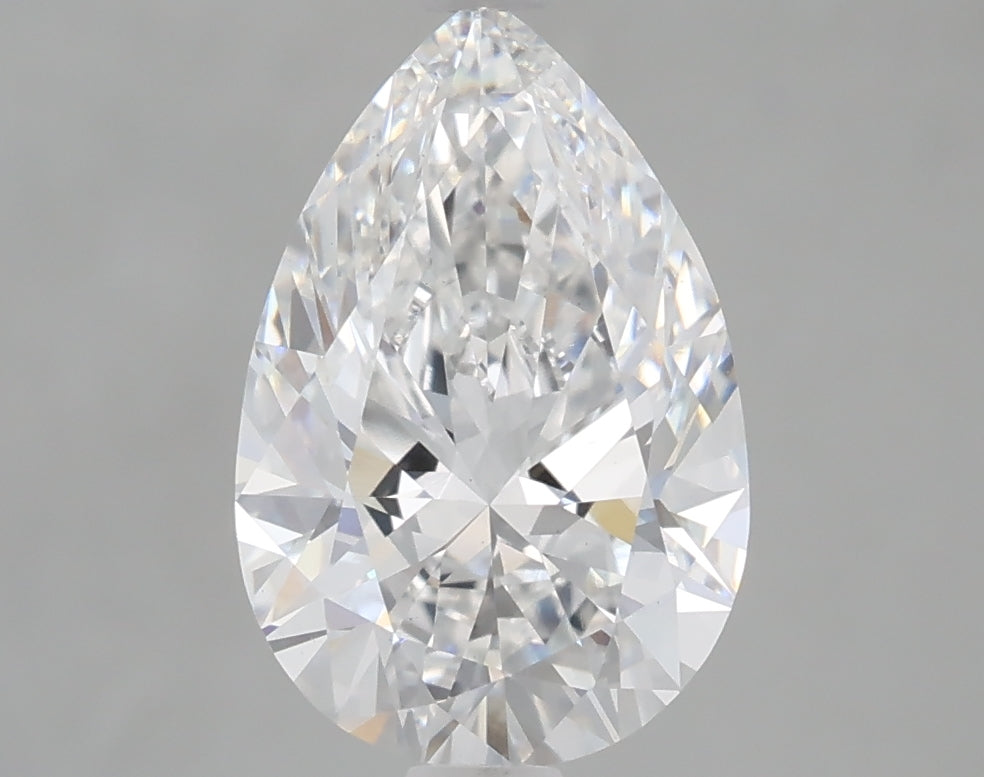 2.05 carat pear lab grown diamond D color VS1 clarity