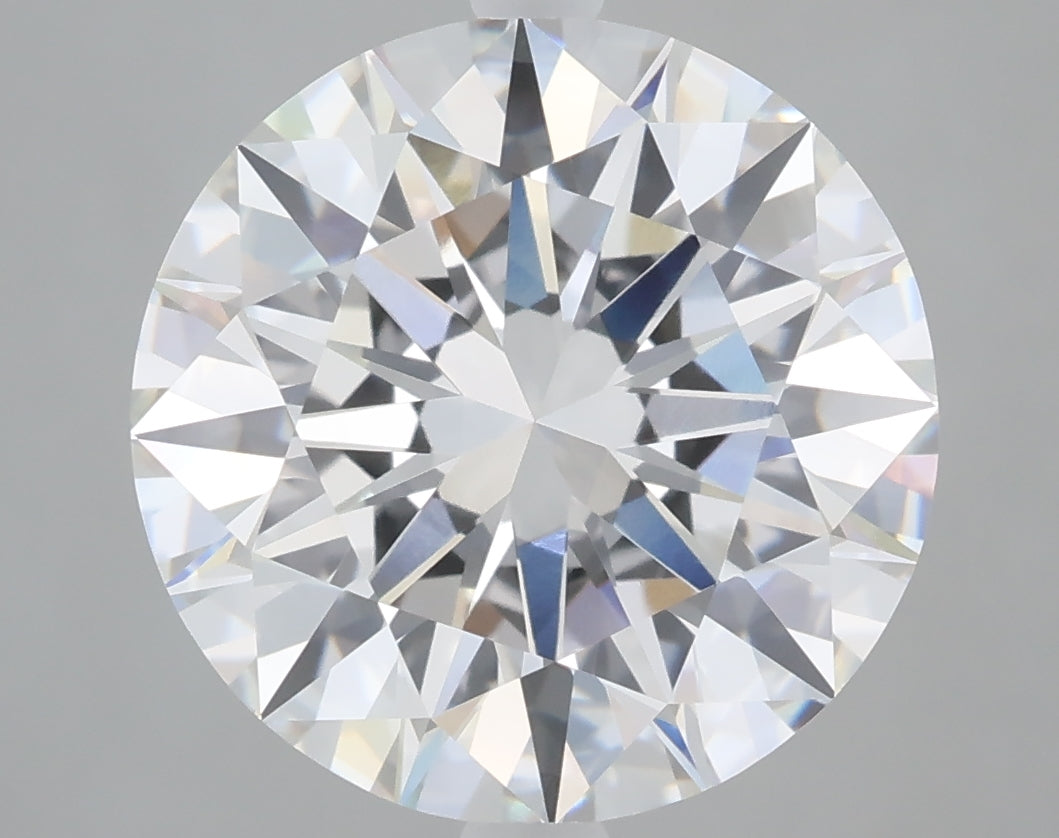6.03 carat round lab grown diamond F color VVS1 clarity