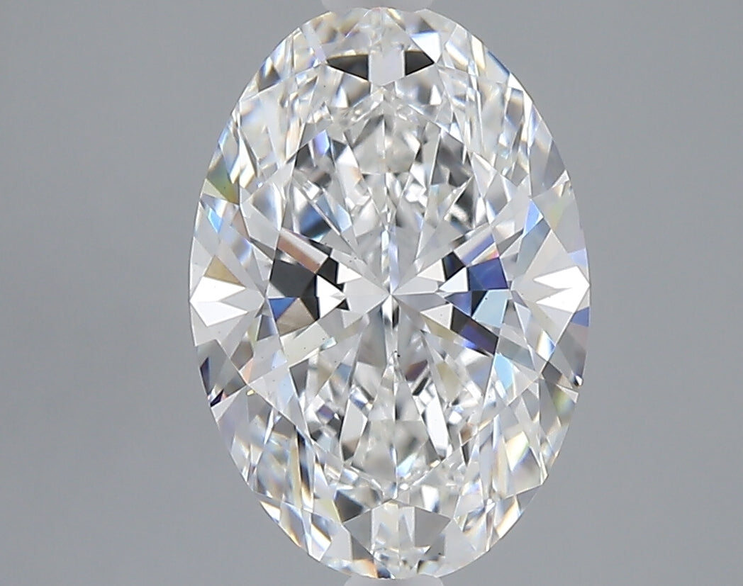 3.05 carat oval lab grown diamond E color VS1 clarity