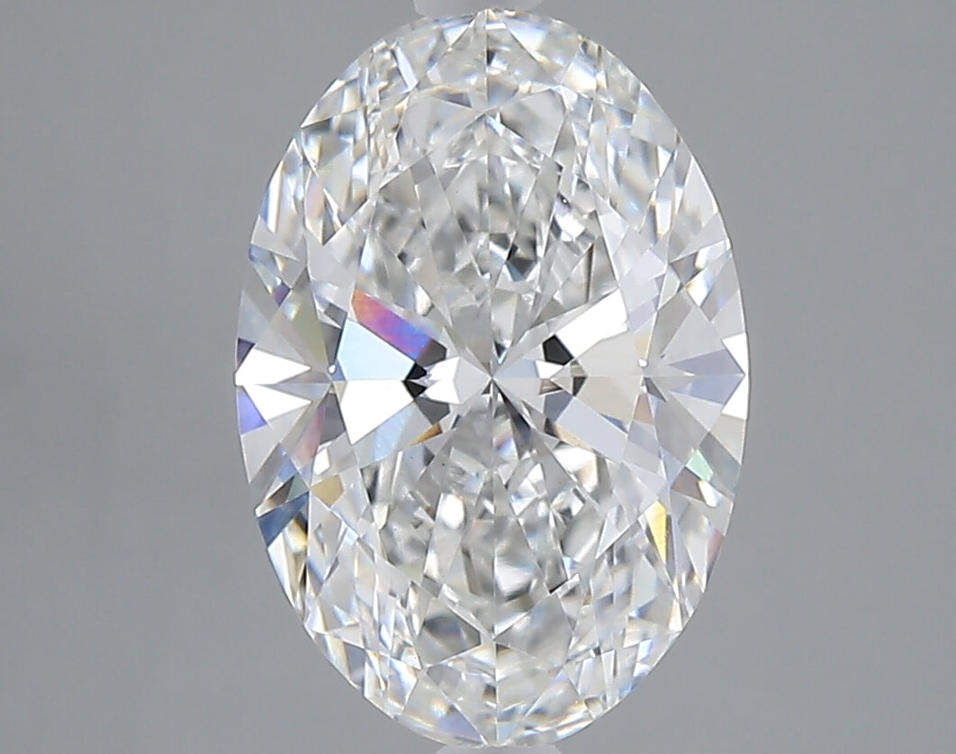 3.06 carat oval lab grown diamond F color VS1 clarity
