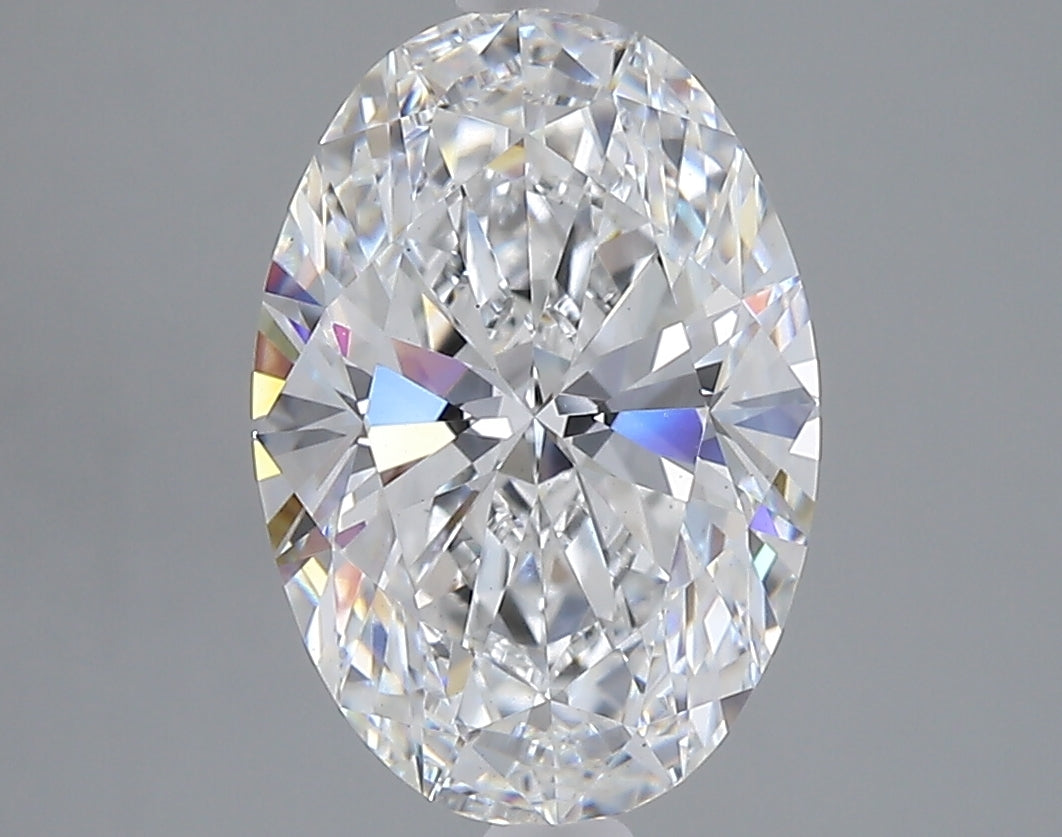 3.05 carat oval lab grown diamond D color VS1 clarity