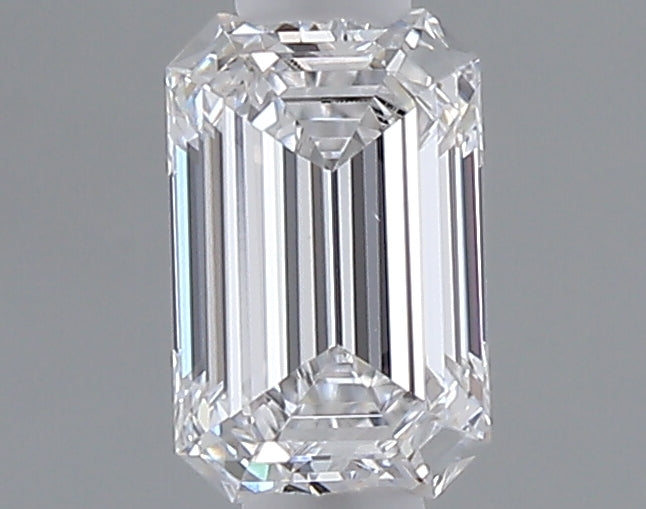 0.50 carat emerald lab grown diamond D color VVS2 clarity