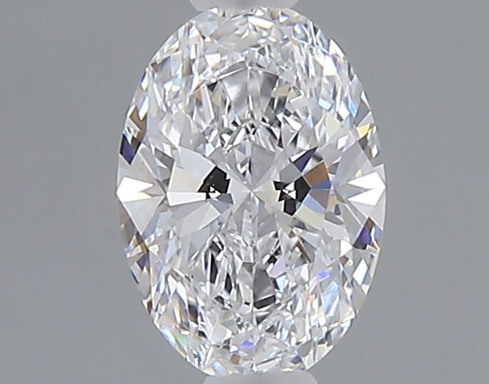 0.51 carat oval lab grown diamond D color VVS2 clarity