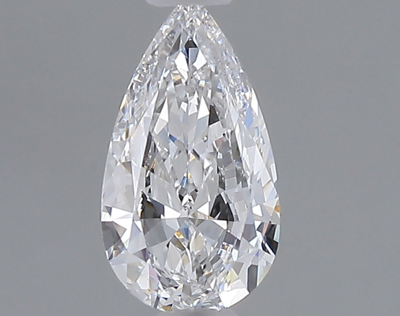 0.53 carat pear lab grown diamond D color VVS2 clarity