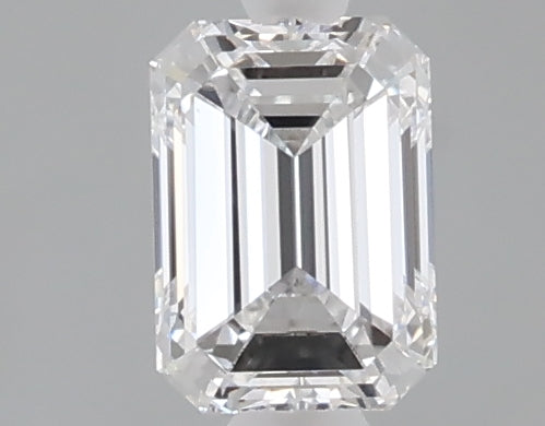 0.53 carat emerald lab grown diamond D color VVS2 clarity