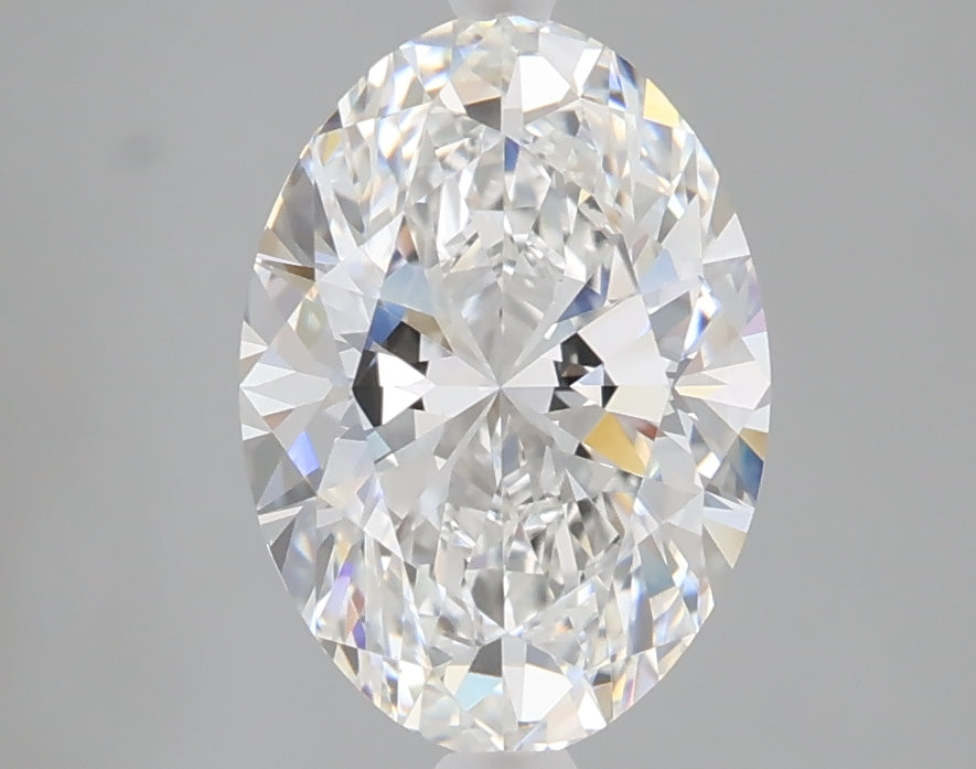 2.07 carat oval lab grown diamond E color VVS2 clarity