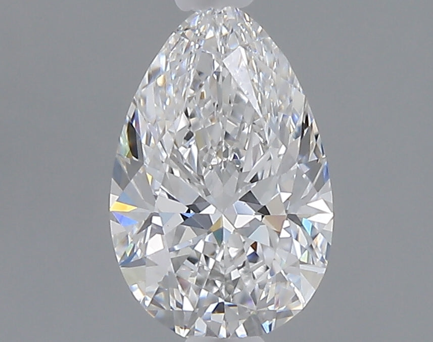 0.88 carat pear lab grown diamond E color VVS2 clarity