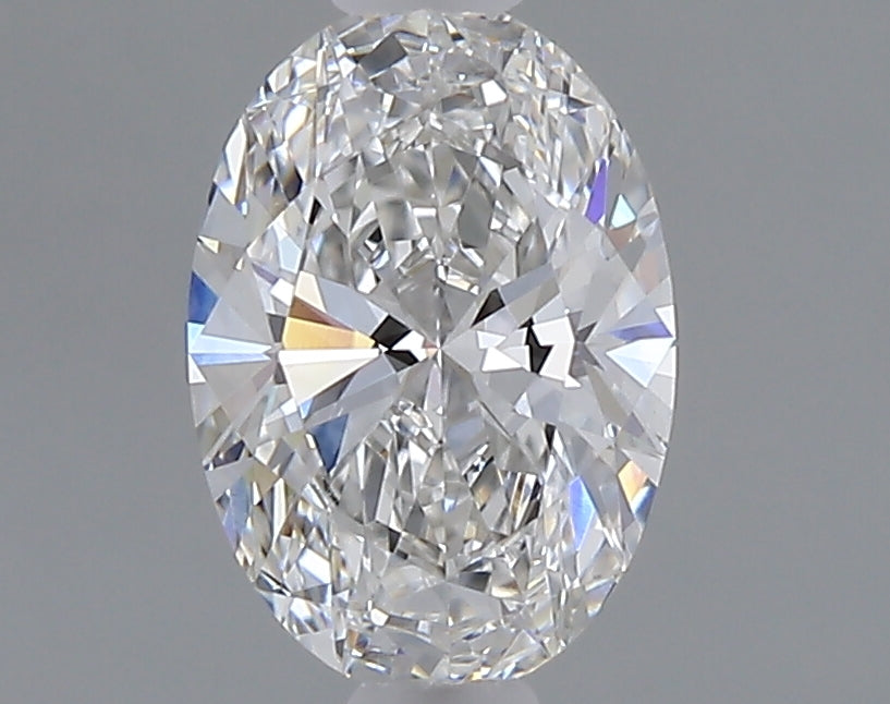 0.85 carat oval lab grown diamond E color VVS2 clarity