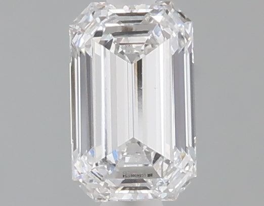 0.53 carat emerald lab grown diamond D color VVS2 clarity