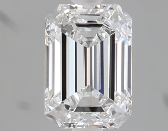 0.73 carat emerald lab grown diamond D color VVS2 clarity