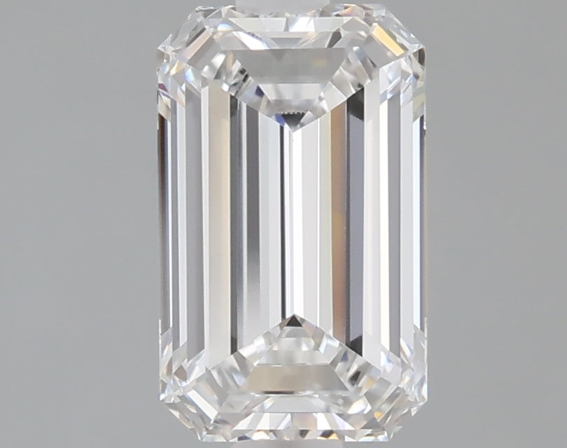 0.86 carat emerald lab grown diamond E color VVS2 clarity