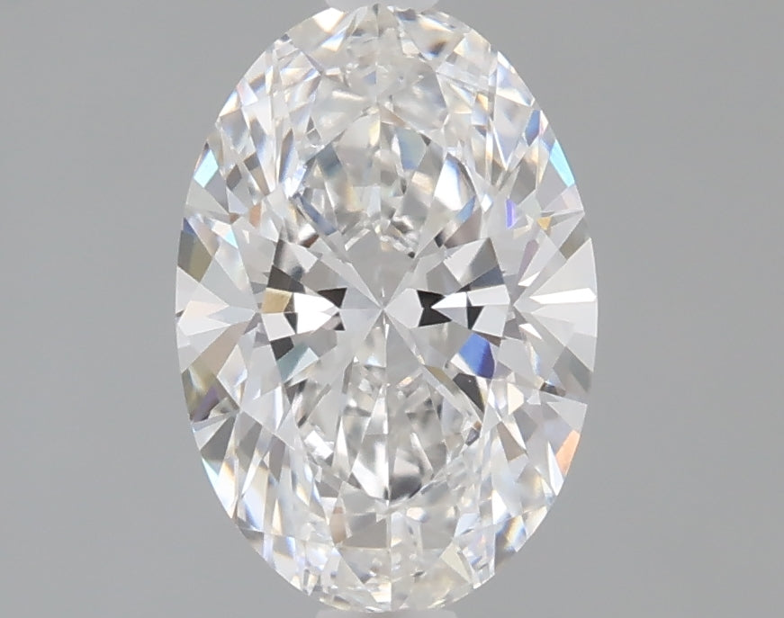 0.87 carat oval lab grown diamond E color VVS2 clarity