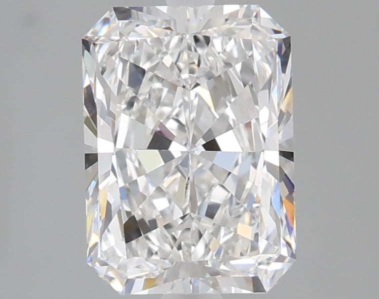 2.05 carat radiant lab grown diamond E color VVS2 clarity