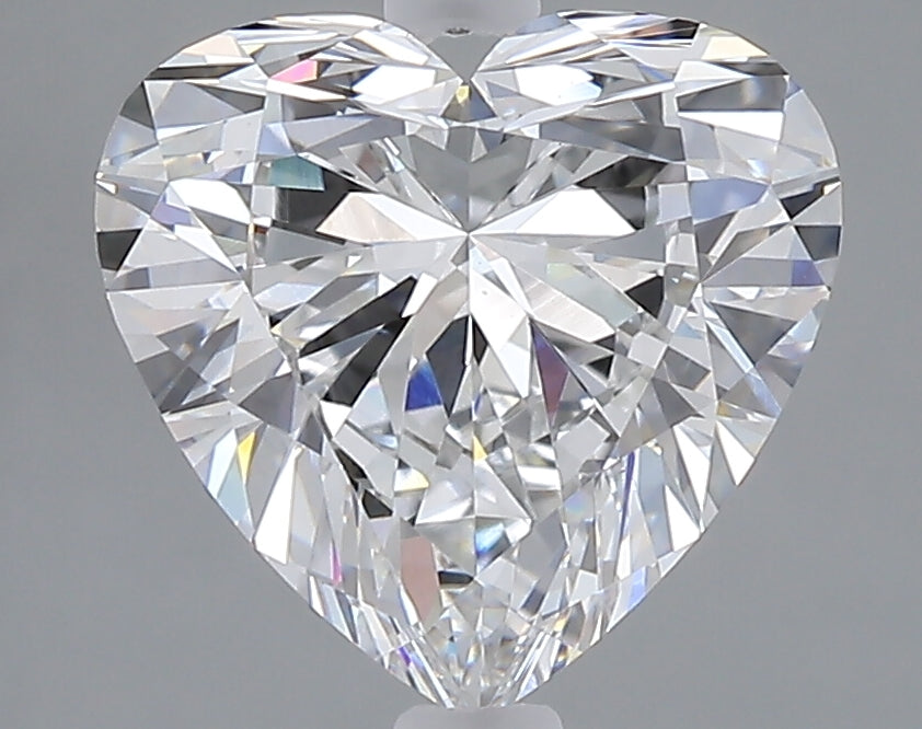 3.02 carat heart lab grown diamond E color VVS2 clarity