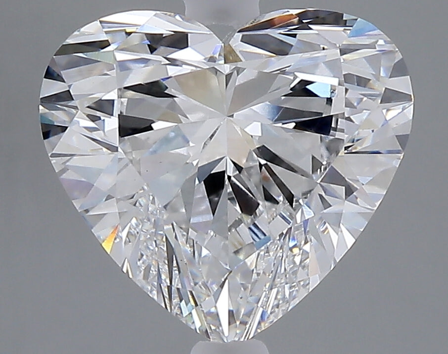 4.02 carat heart lab grown diamond E color VVS2 clarity