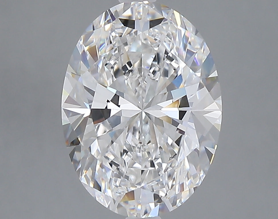 3.05 carat oval lab grown diamond E color VVS2 clarity
