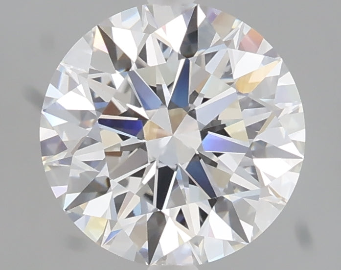 2.06 carat round lab grown diamond E color VVS2 clarity
