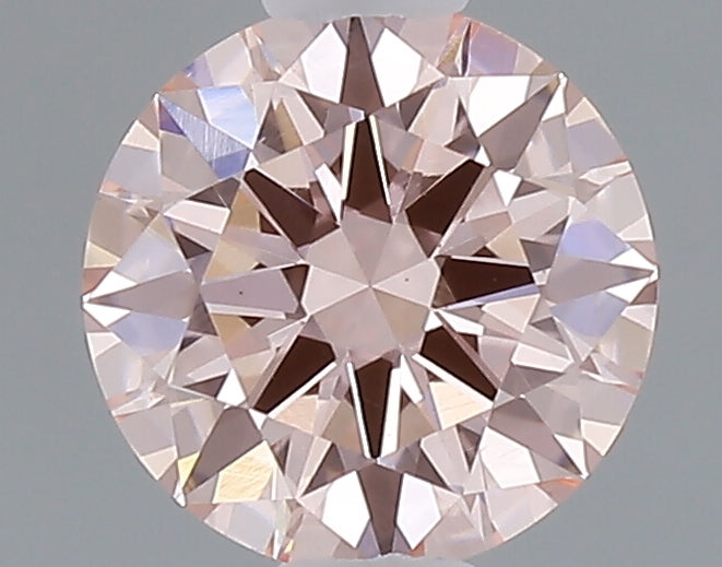 0.56 carat fancy intense pink round lab grown diamond VS1 clarity