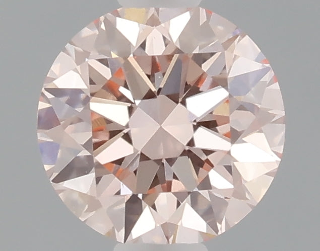 0.57 carat fancy intense pink round lab grown diamond VS1 clarity