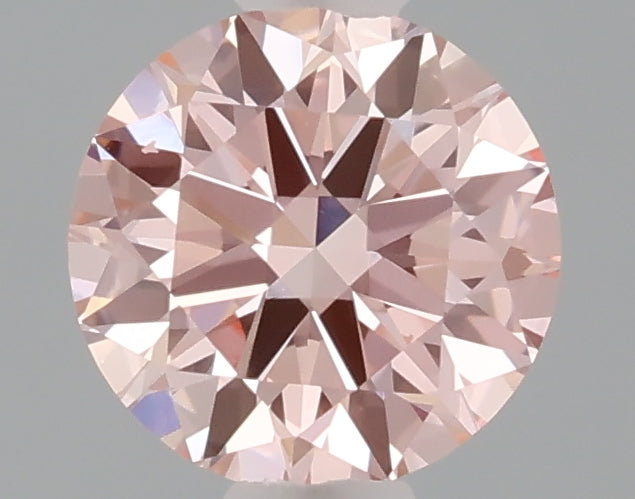 0.55 carat fancy intense pink round lab grown diamond VVS2 clarity
