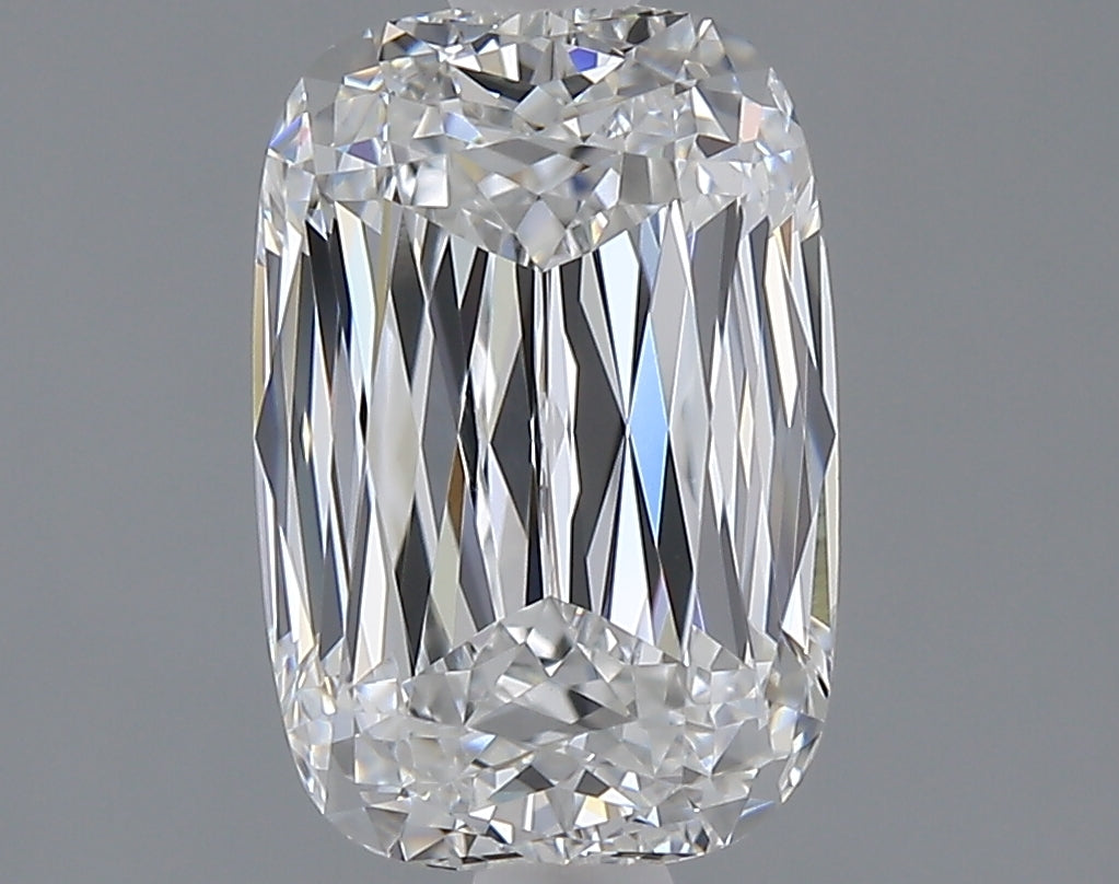 2.06 carat cushion lab grown diamond D color VVS2 clarity