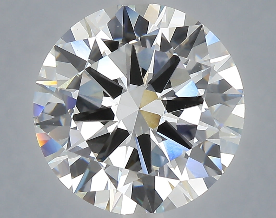 6.02 carat round lab grown diamond F color VVS2 clarity