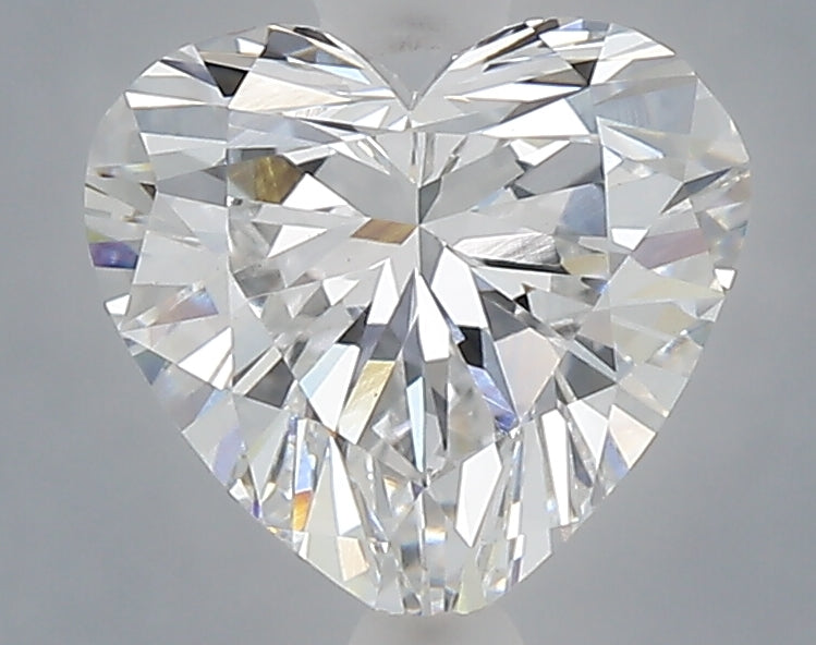 1.54 carat heart lab grown diamond E color VVS2 clarity