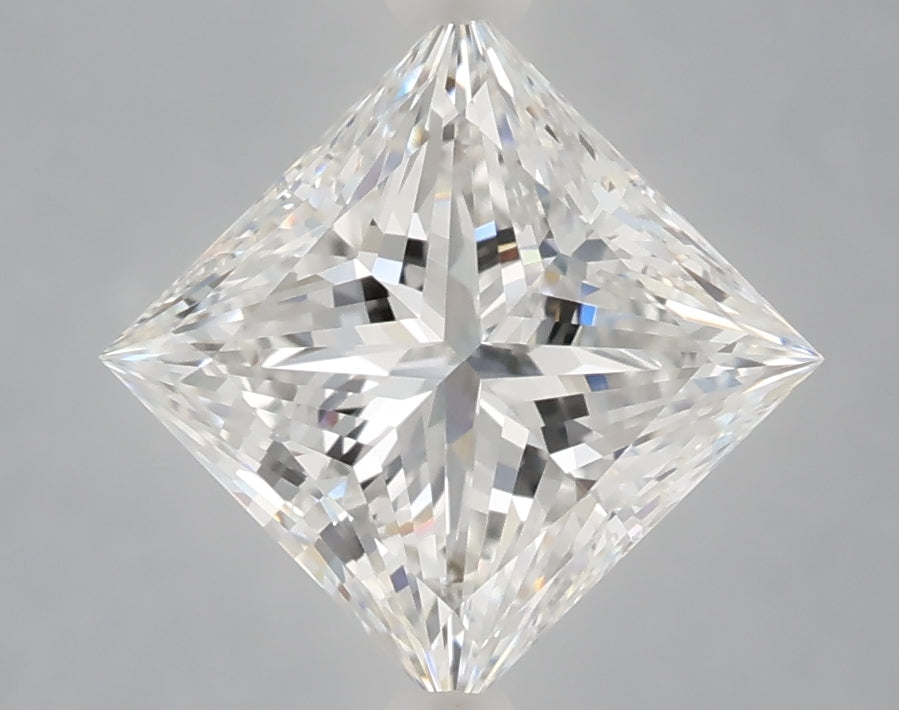 2.59 carat princess lab grown diamond E color VVS2 clarity