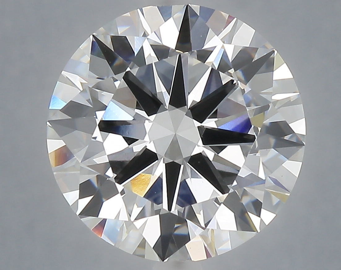 6.07 carat round lab grown diamond E color VVS2 clarity
