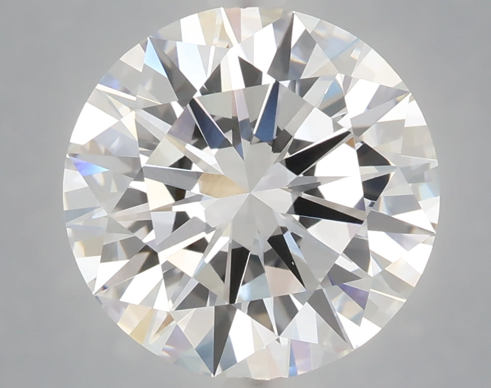 5.01 carat round lab grown diamond E color VVS2 clarity