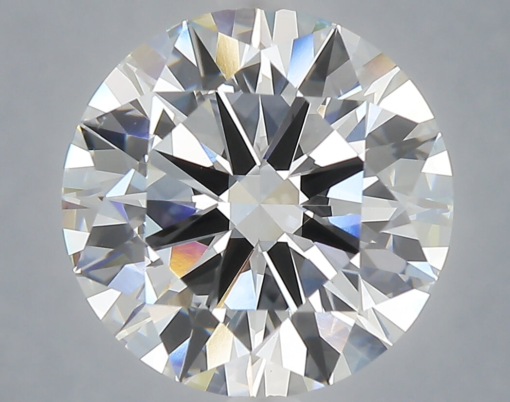 6.03 carat round lab grown diamond F color VVS2 clarity