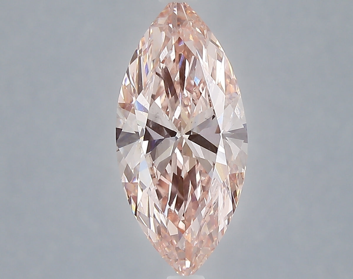 2.39 carat fancy vivid pink marquise lab grown diamond VS2 clarity