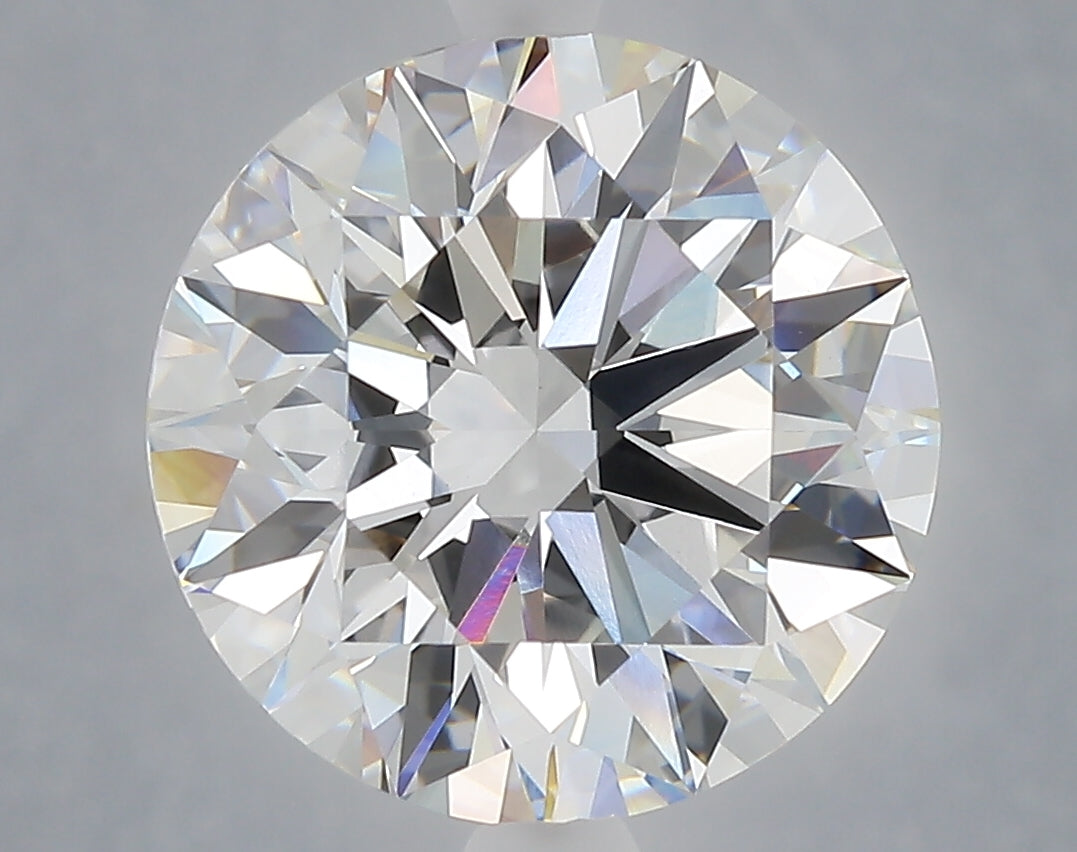 6.03 carat round lab grown diamond F color VVS2 clarity