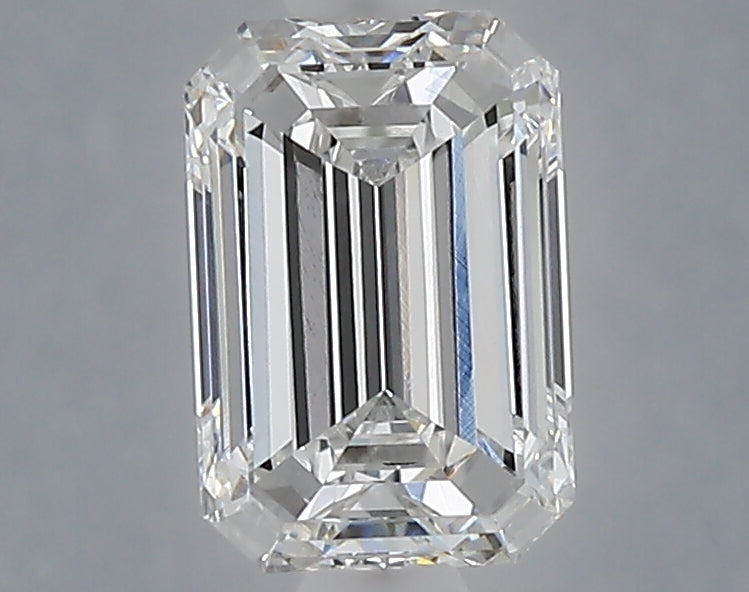 1.58 carat emerald lab grown diamond E color VVS2 clarity