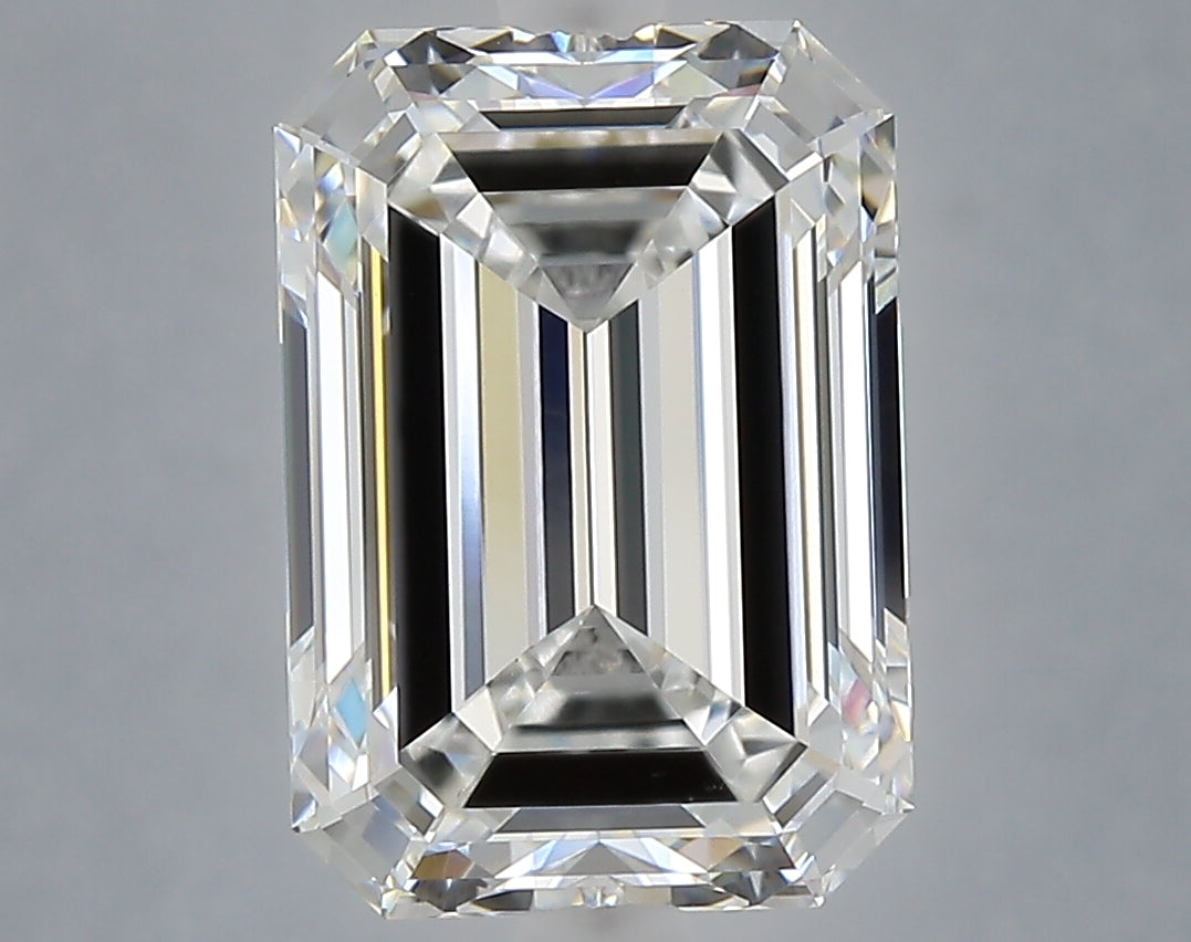 5.10 carat emerald lab grown diamond E color VVS2 clarity