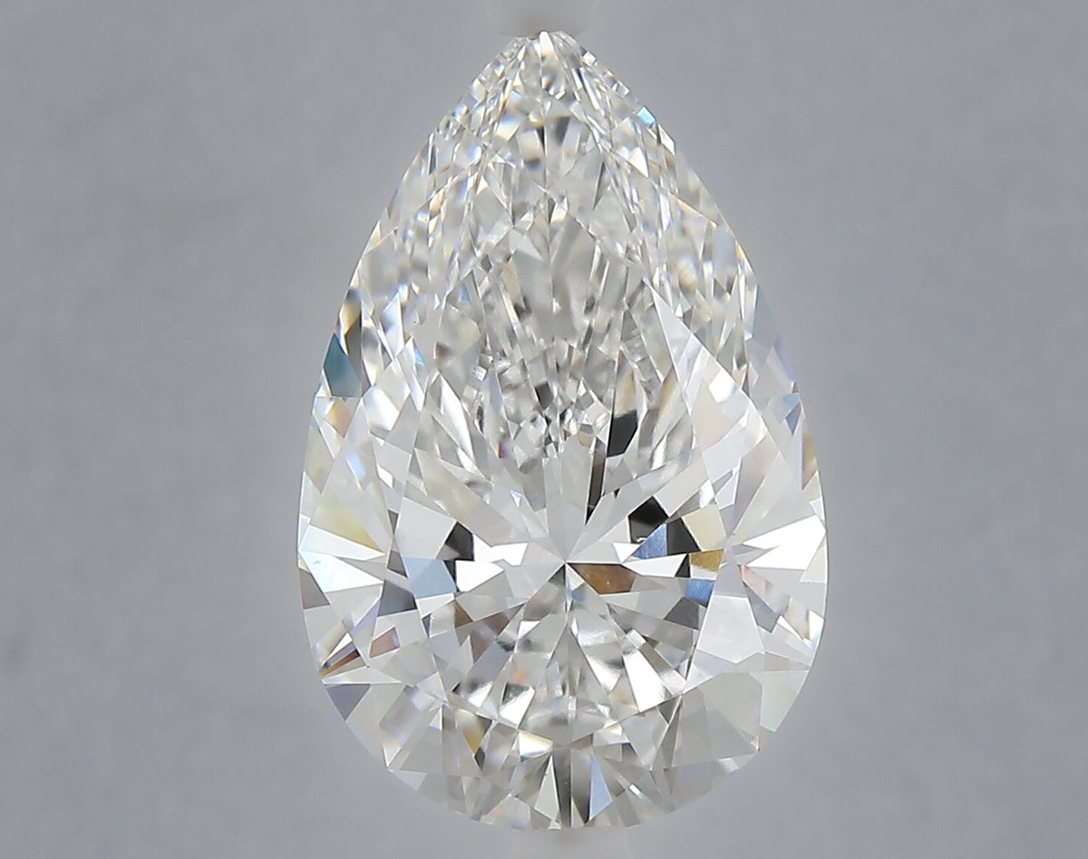 6.02 carat pear lab grown diamond F color VS1 clarity