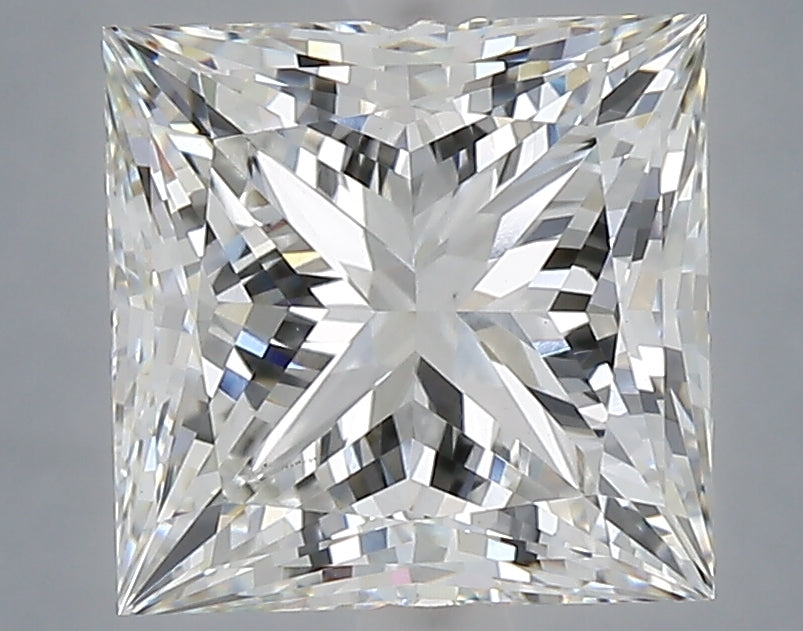 4.02 carat princess lab grown diamond F color VS1 clarity