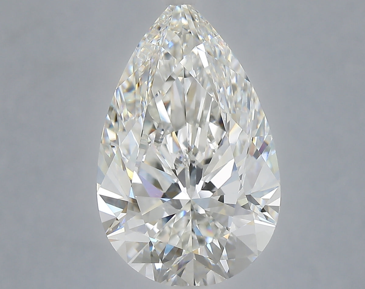 6.09 carat pear lab grown diamond F color VVS2 clarity