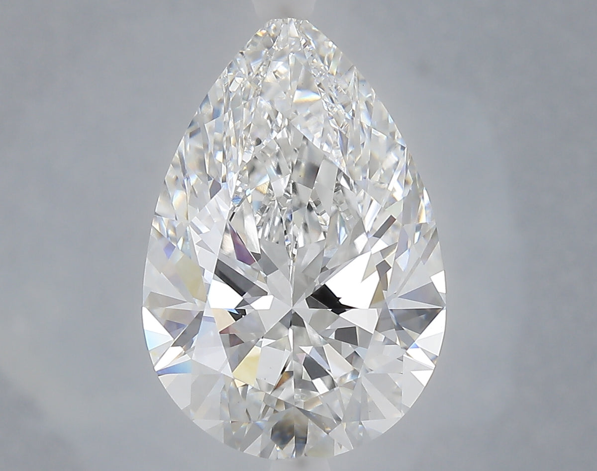 6.08 carat pear lab grown diamond E color VVS2 clarity