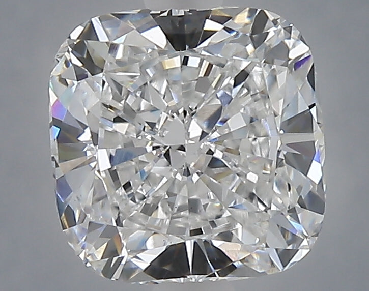 2.58 carat cushion lab grown diamond E color VS1 clarity