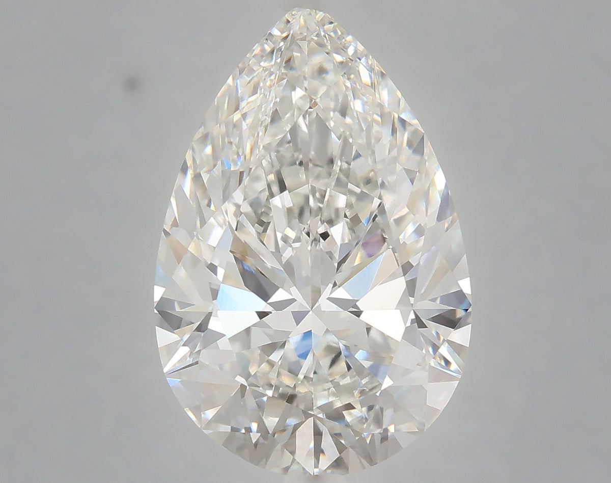 6.03 carat pear lab grown diamond F color VVS2 clarity