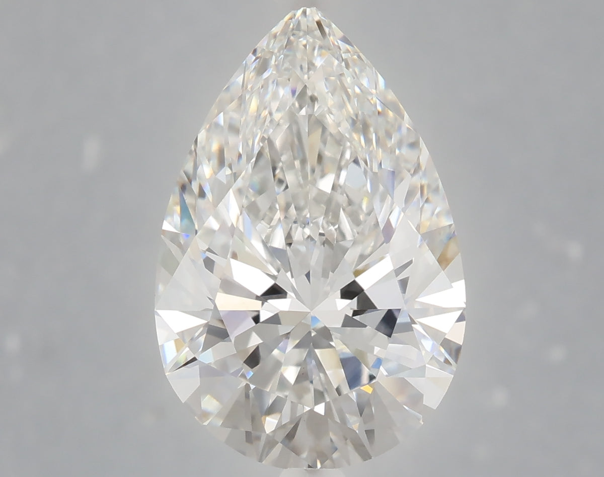 6.08 carat pear lab grown diamond E color VS1 clarity