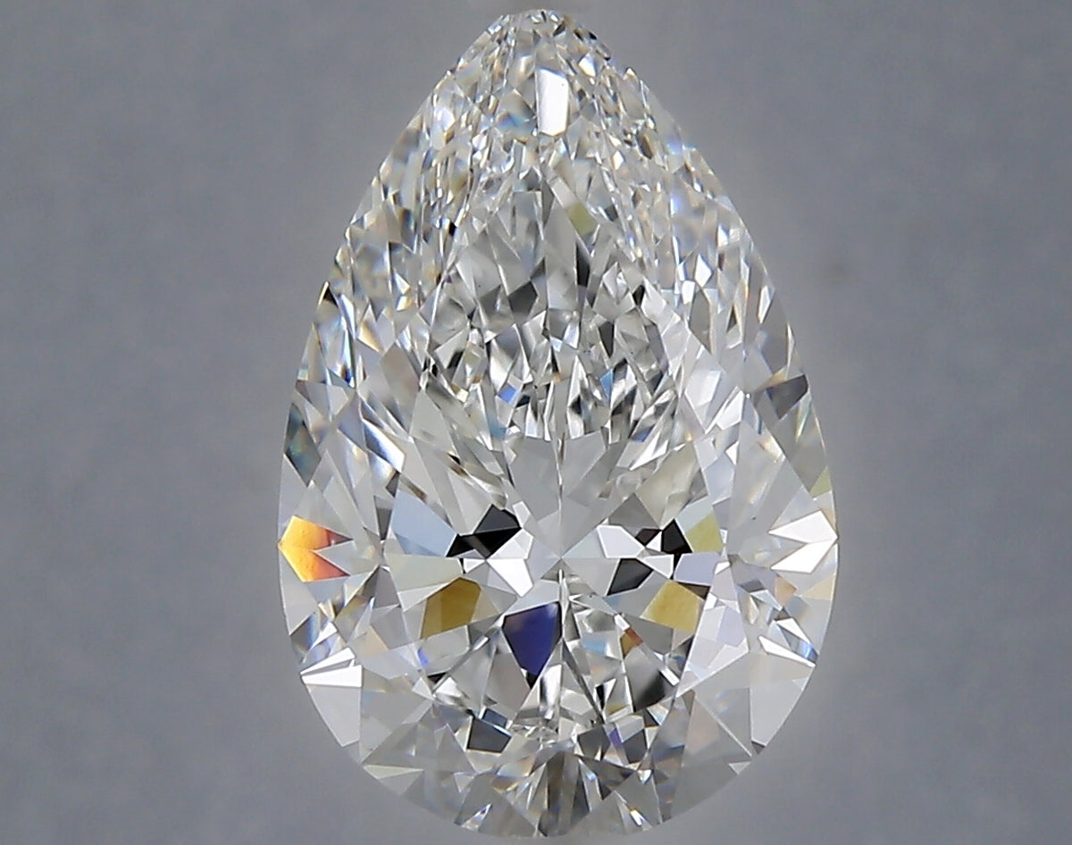 4.28 carat pear lab grown diamond E color VVS2 clarity